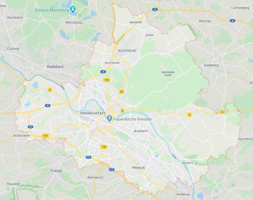 Landkarte Dresden